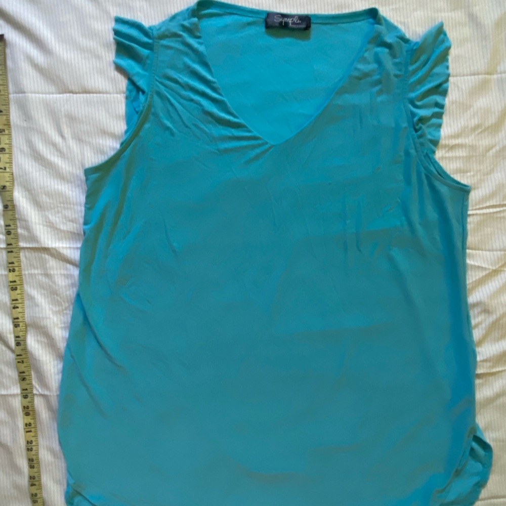 Simple Blue Women's Blouse